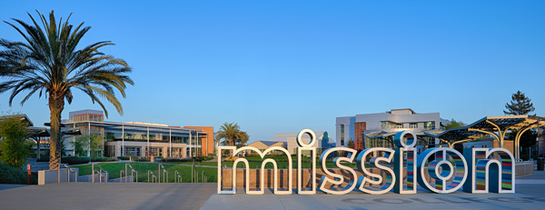 Mission College sign on campus