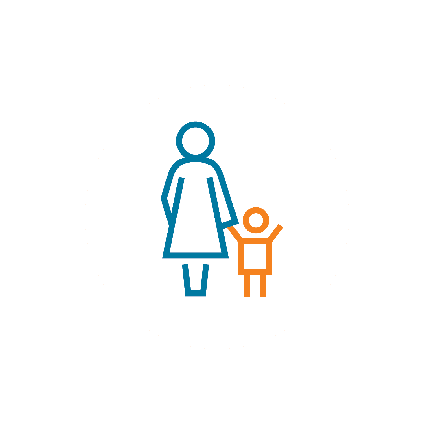 Adult with child icon Adult with child icon